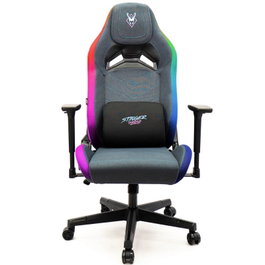 Stinger By Woxter Silla Gaming Stinger Station Elite RGB - Diseño Racing con Luces LED RGB App, Reposabrazos 2D, Inclinable, Azul y Rosa